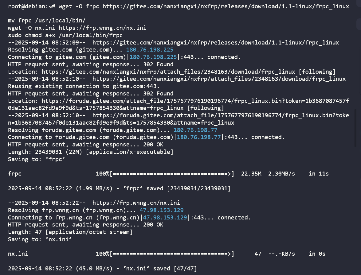 Linux客户端免费frp使用教程